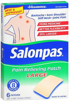 Salonpas® Pain Relief Patch with Camphor, Menthol, Methyl Salicylate
