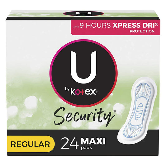 Feminine Pad U by Kotex® Security® Maxi Regular Absorbency PAD, MAXI KOTEX PREM REG (24/BG 6BG/CS
