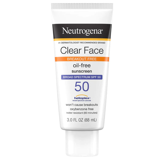 Sunscreen Neutrogena® Clear Face SPF 50 Lotion 3 oz. Tube