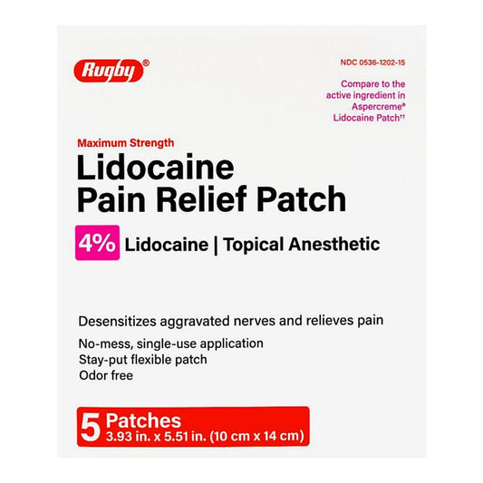 Topical Pain Relief Lidocaine Patch - 4% Strength