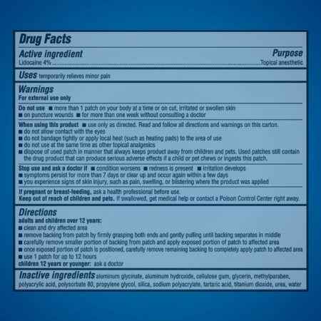 Topical Pain Relief Aspercreme® 4% Strength Lidocaine Patch XLG 4% (3/PK)