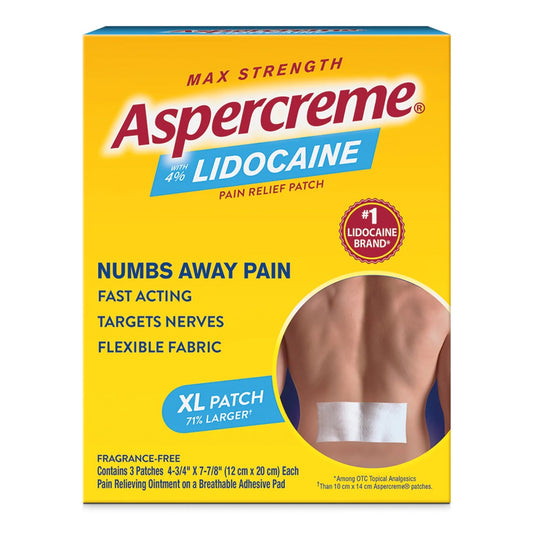 Topical Pain Relief Aspercreme® 4% Strength Lidocaine Patch XLG 4% (3/PK)