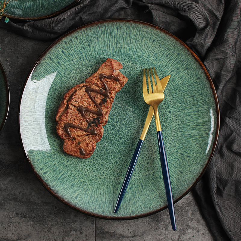 European-style Retro Plates - Vintage Flat Bowls and Plates Collection
