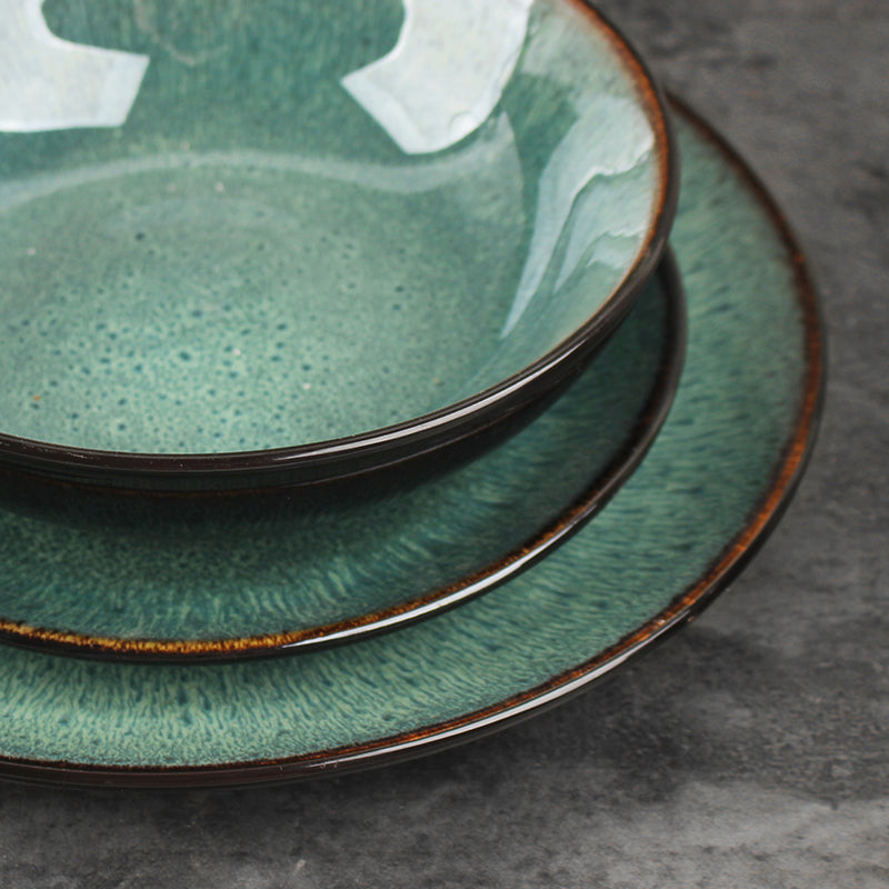 European-style Retro Plates - Vintage Flat Bowls and Plates Collection