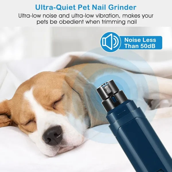 Professional Dog & Cat Nail Grinder 2 Speeds Quiet USB Rechargeable