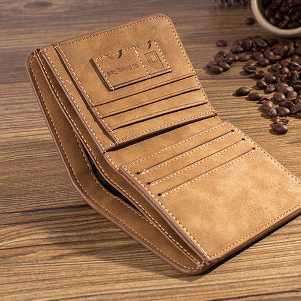 Men's Luxury Soft Leather Bifold Wallet - Credit Card Holder
