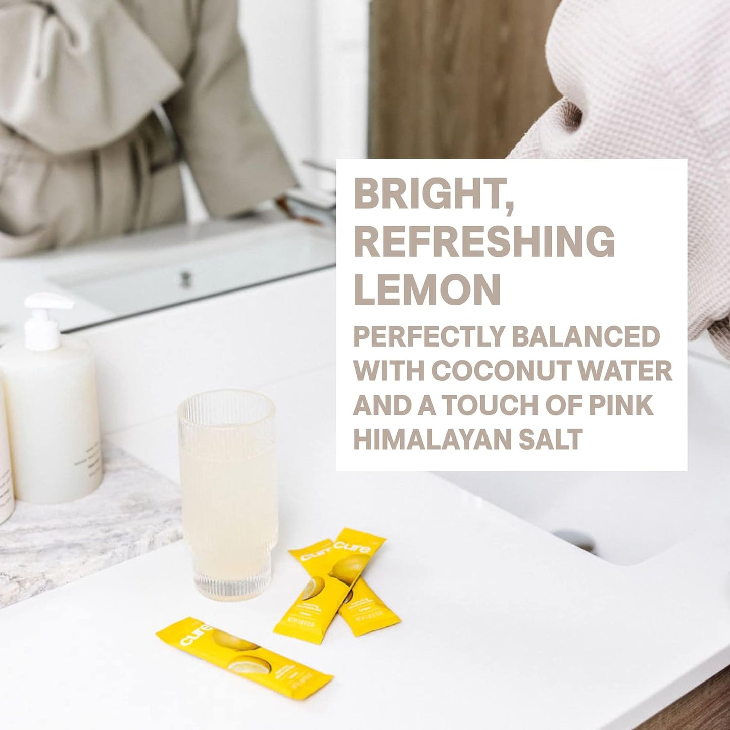 Oral Electrolyte Solution Cure® Lemonade Flavor 7.3 Gram Electrolyte