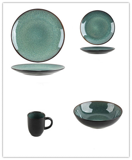 European-style Retro Plates - Vintage Flat Bowls and Plates Collection
