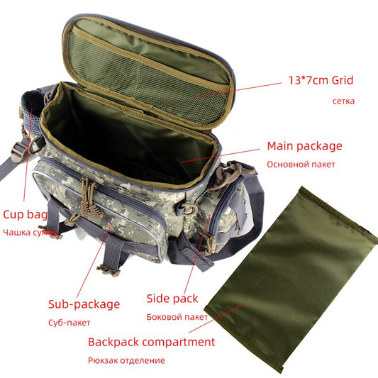Multifunctional Waterproof Fishing Bag X448 - Outdoor Sports Waist & Crossbody Pack