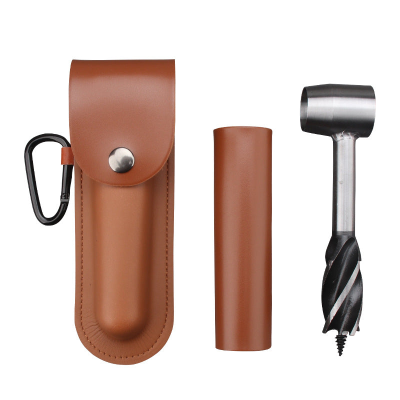 Outdoor Survival Wood Drill Tool - Stainless Steel Birch Water Intake Drill Set