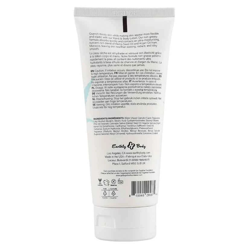 Earthly Body Hemp Seed Hand & Body Lotion-Monoi 1oz