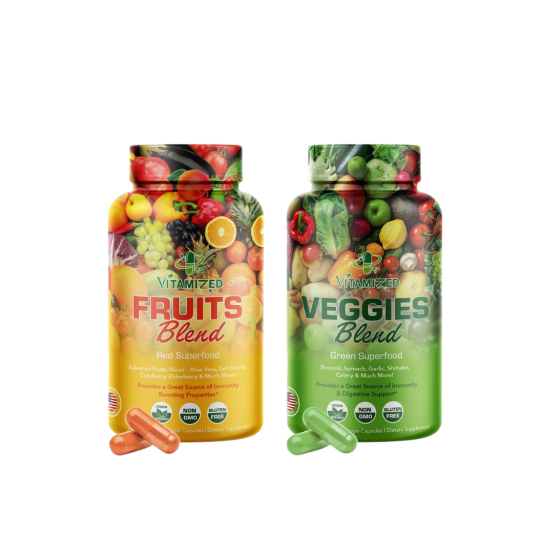 Superfood Capsules for Health and Energy - Fruits and Veggie Supplement for Overall Wellness
