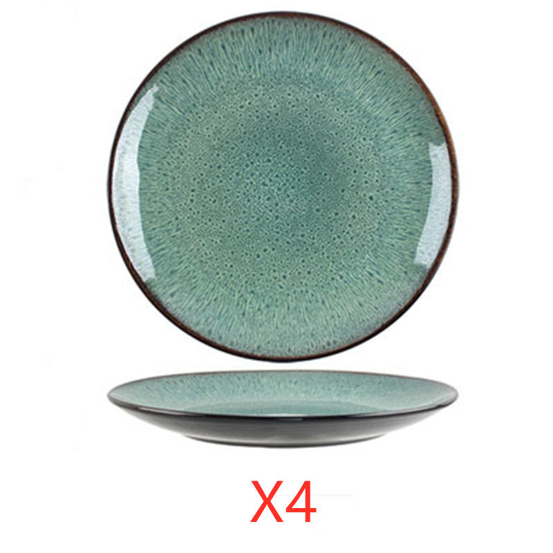 European-style Retro Plates - Vintage Flat Bowls and Plates Collection
