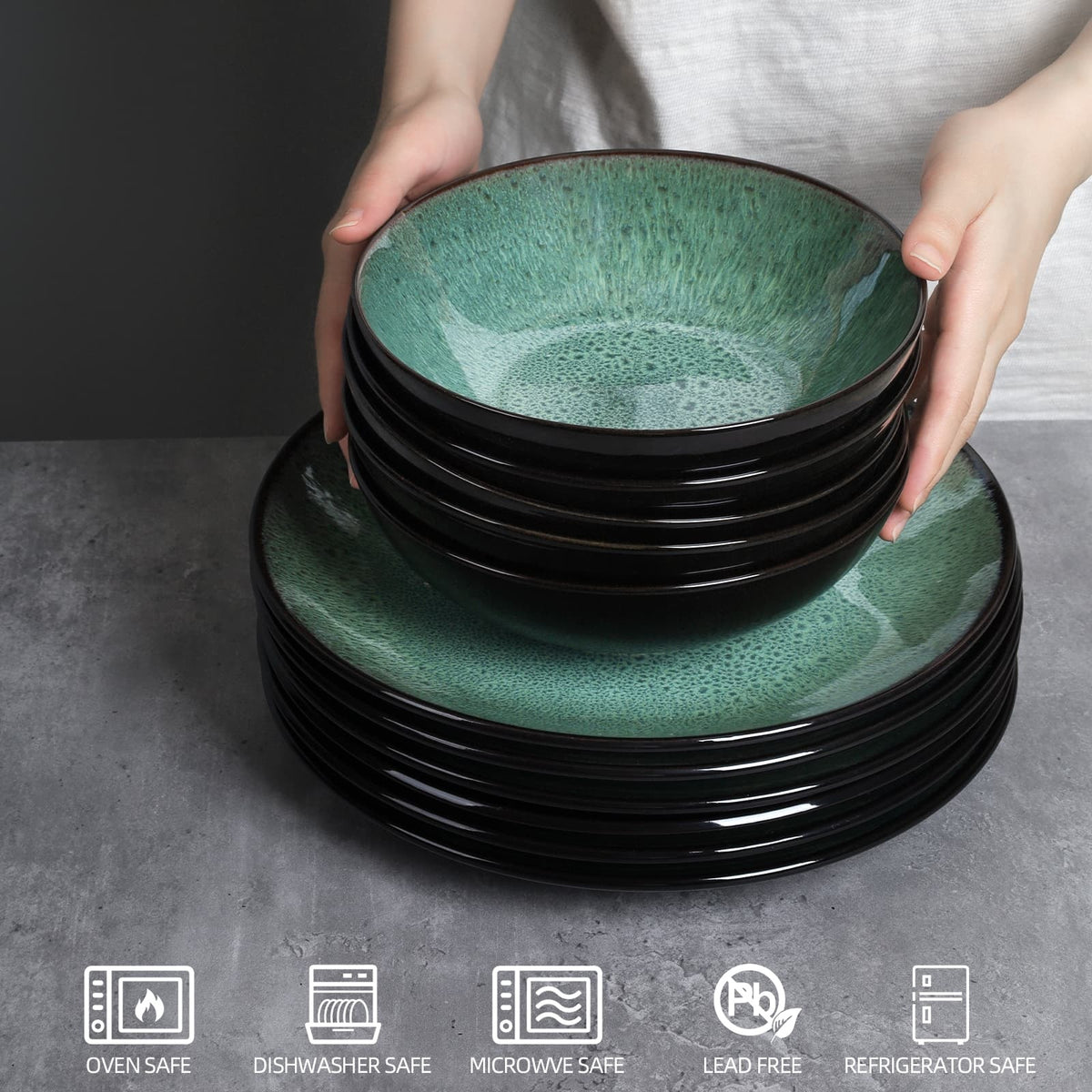 Steak Plate Set of 6 - Creative Western Food Plate and Vegetable Plate Combo