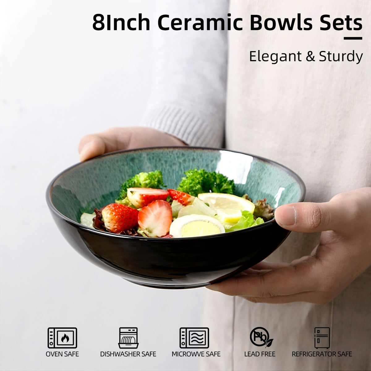 Creative Western Kiln Change Peacock Green Bowl 30oz - Elegant Home Essential