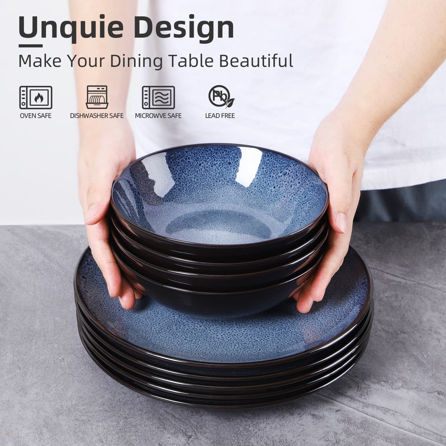 Creative Western Kiln Change Peacock Blue Bowl 30oz