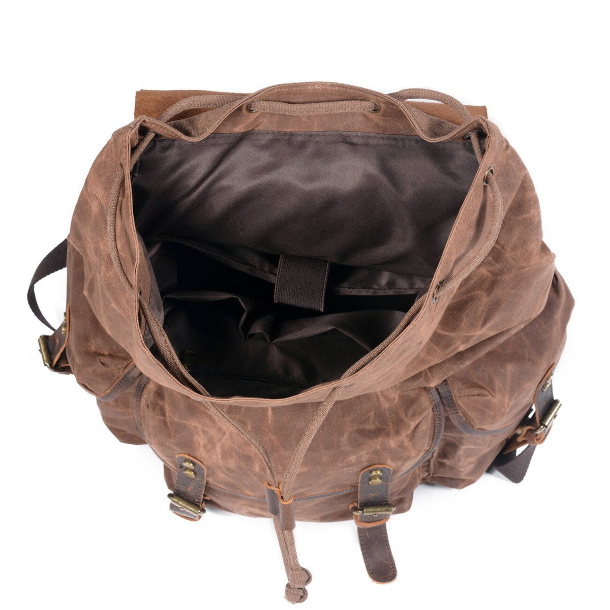 Men's Oil Wax Canvas Backpack - Retro Laptop, School & Travel Bag