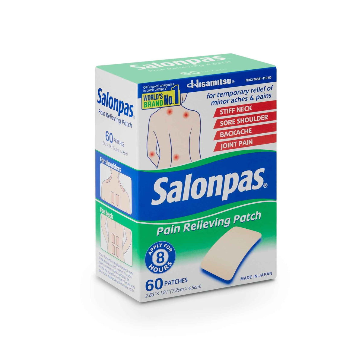 Salonpas® Pain Relief Patch with Camphor, Menthol, Methyl Salicylate