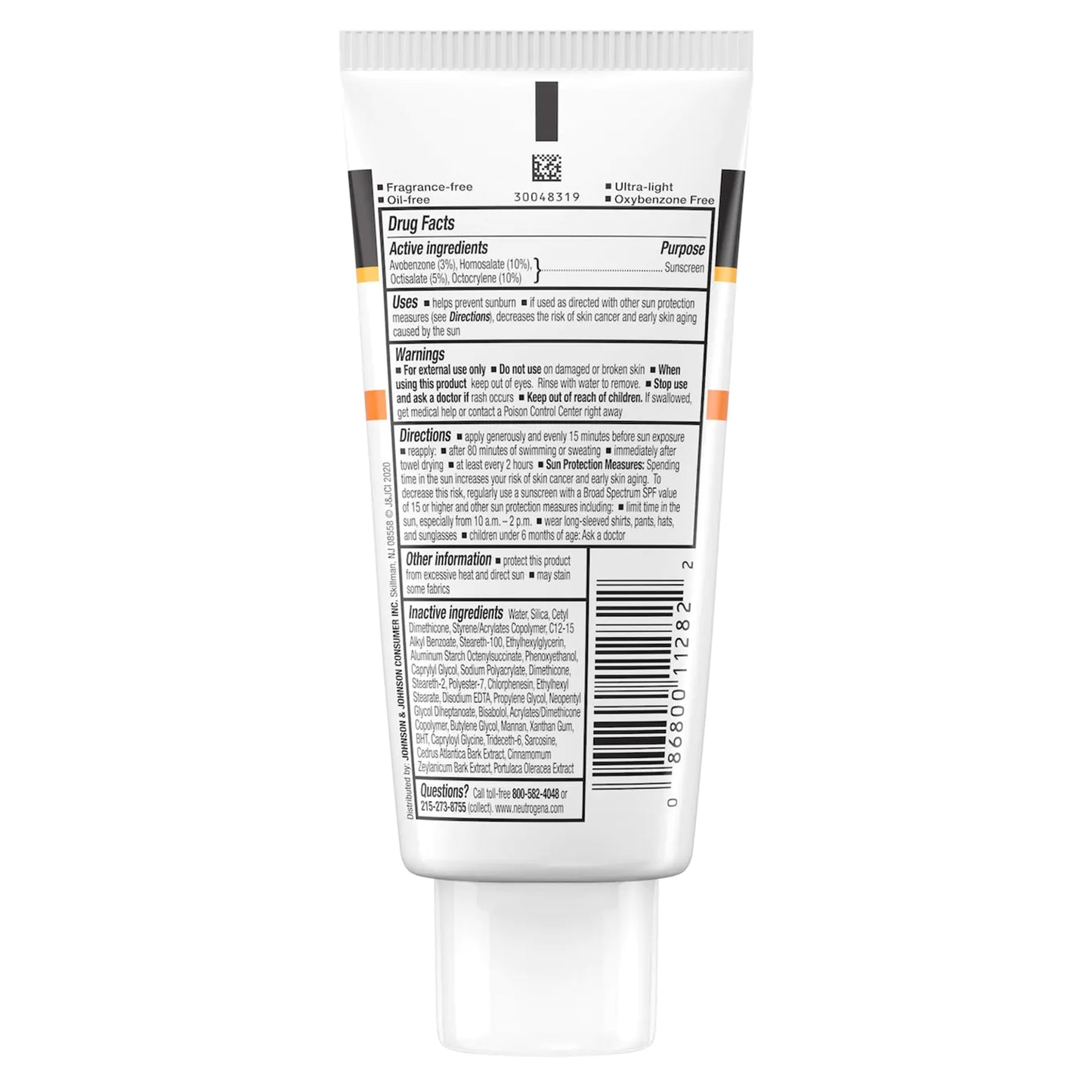 Sunscreen Neutrogena® Clear Face SPF 50 Lotion 3 oz. Tube