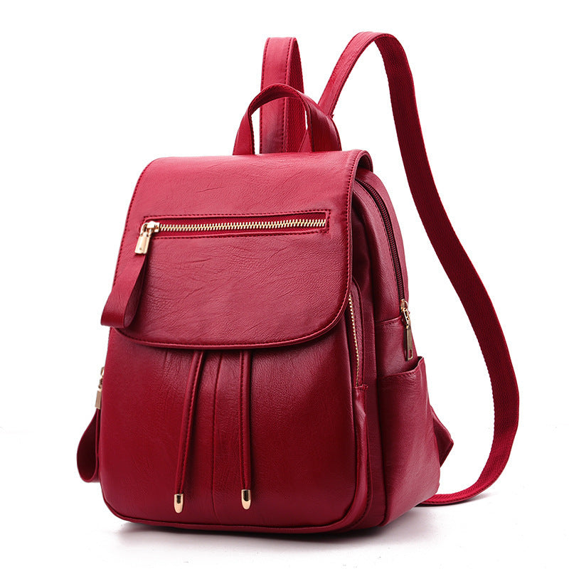 Soft Leather Backpack Travel Bag - Stylish Everyday & Travel Carry