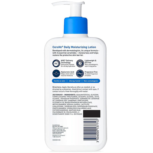 Facial Cleanser CeraVe® Hydrating Cleanser Lotion 12 oz. Pump Bottle Unscented