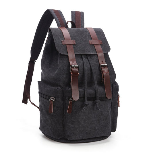 Durable Canvas Travel Backpack - Large Capacity Computer & Student School Bag