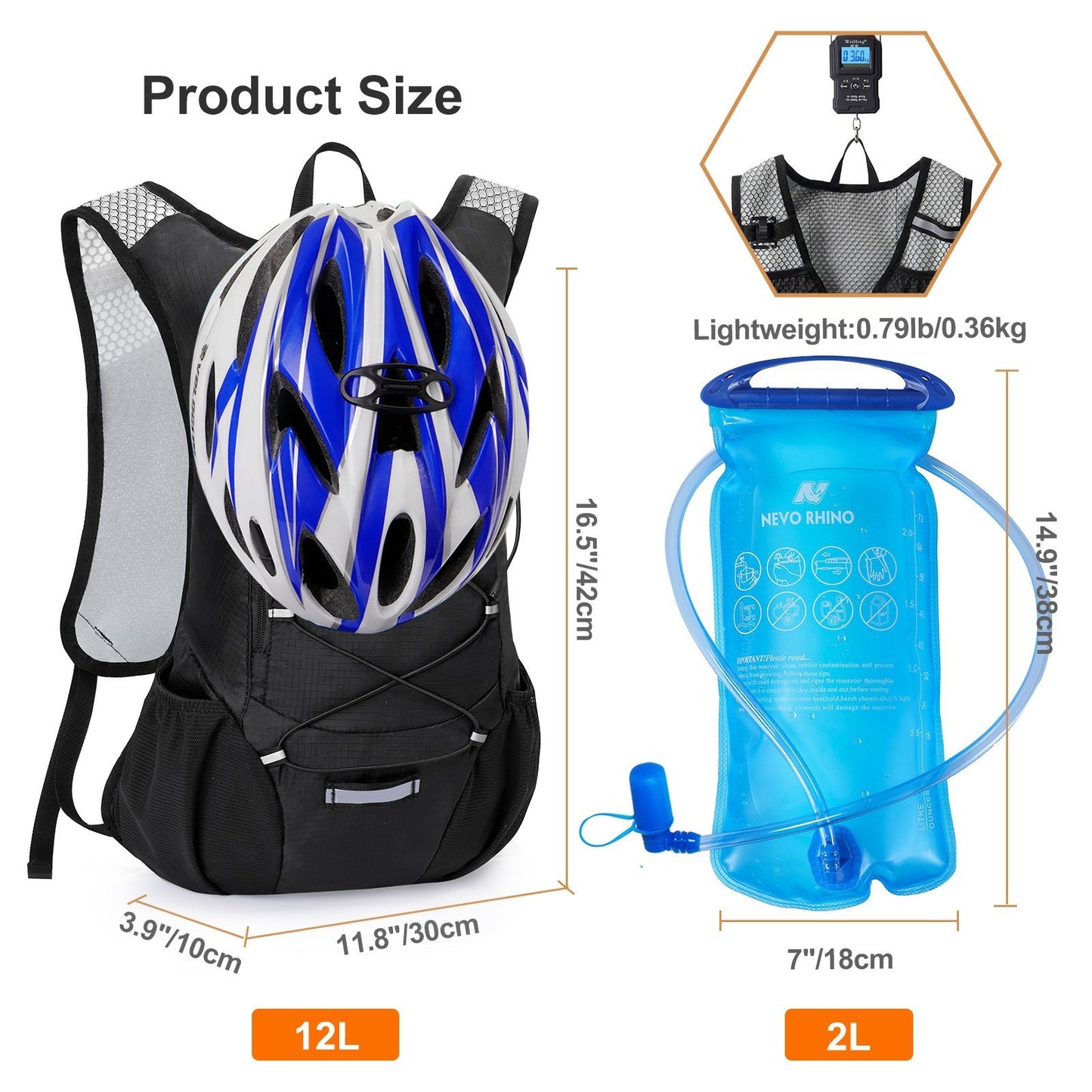 Ultra-Light Hiking Water Backpack - Outdoor Sports & Cycling Bag
