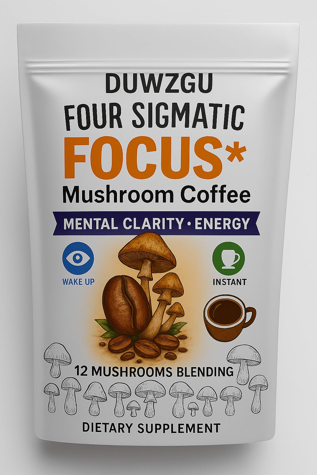 DUWZGU Mushroom Coffee Blend - Natural Energy & Focus Boost