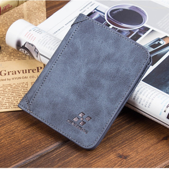 Men's Luxury Soft Leather Bifold Wallet - Credit Card Holder