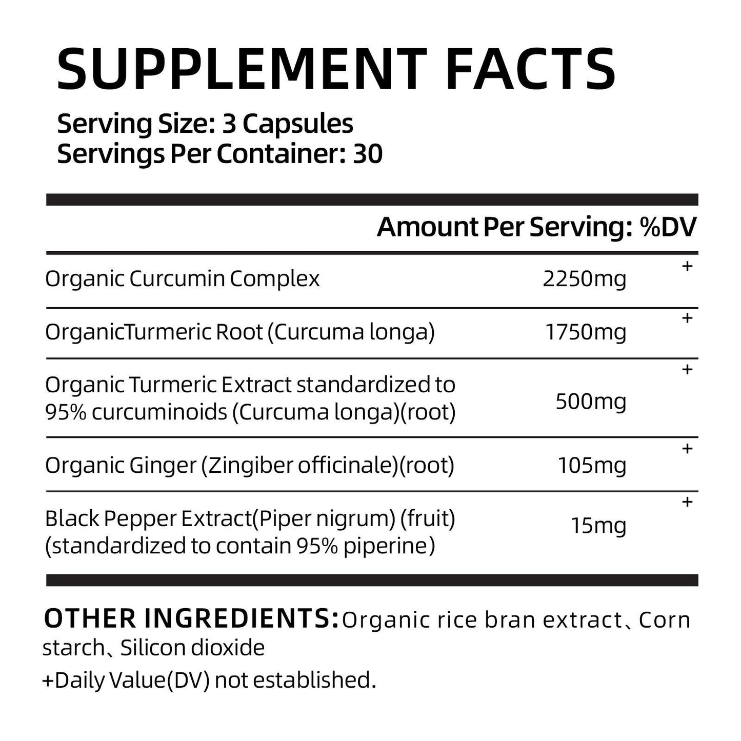Turmeric Curcumin Vegetarian Capsules