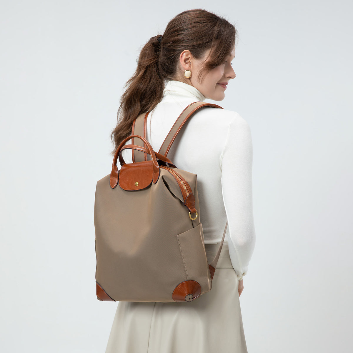 Stylish High-Quality Nylon Backpack - Large Capacity Travel & Commute Bag