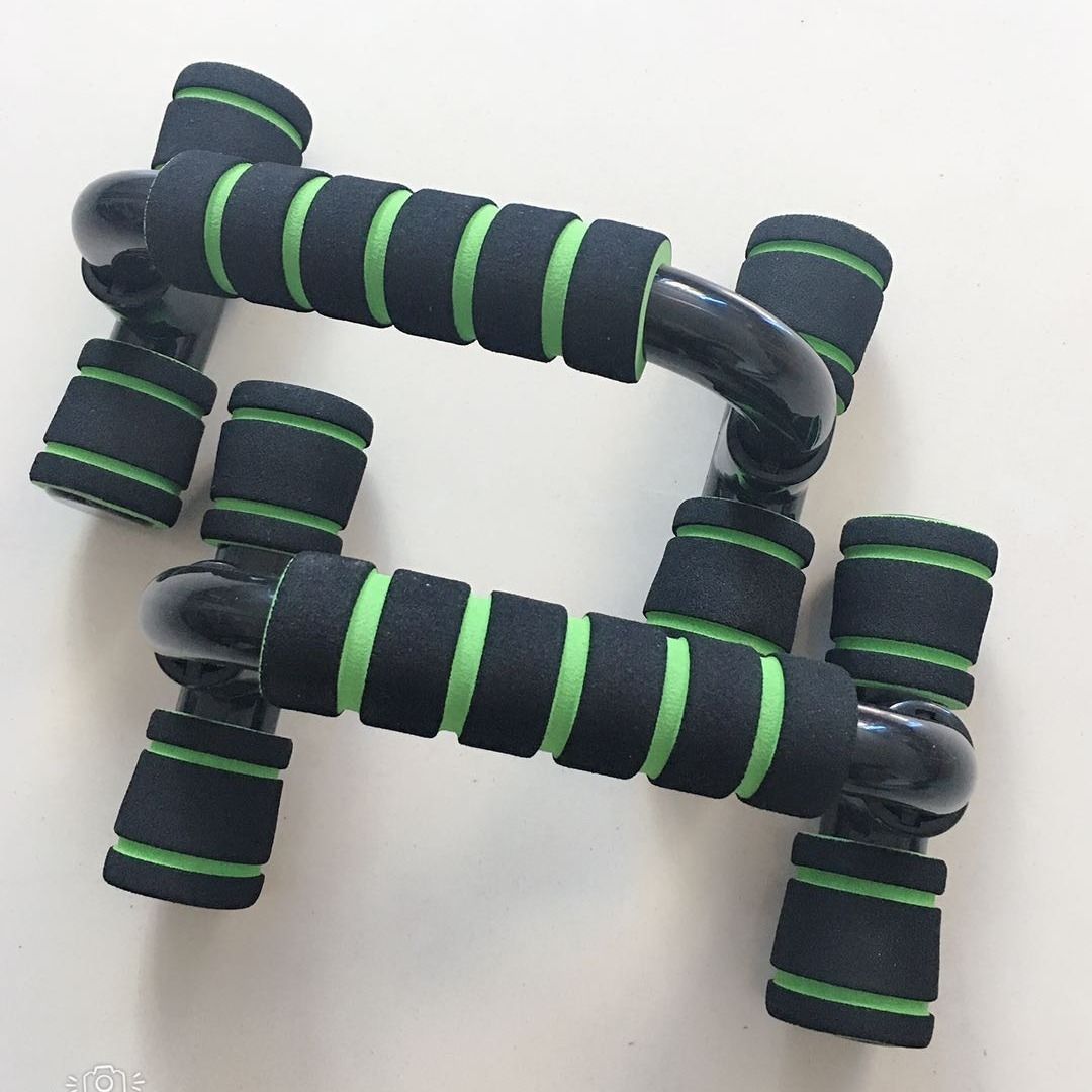H-Shaped Push-Up Stand for Effective Chest Training with Sponge Grip ABS Bars