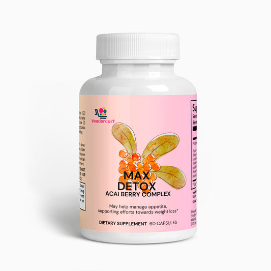 Max Detox Acai Berry Cleanse - Powerful Antioxidant Support for Detoxification
