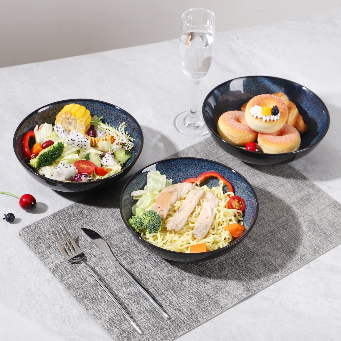 Creative Western Kiln Change Peacock Blue Bowl 30oz