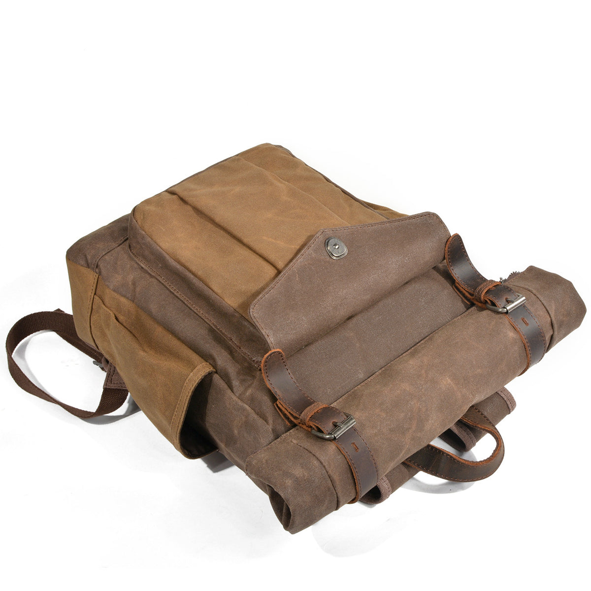 Men's Wax Canvas Backpack - Large Capacity Outdoor Hiking & Travel Bag