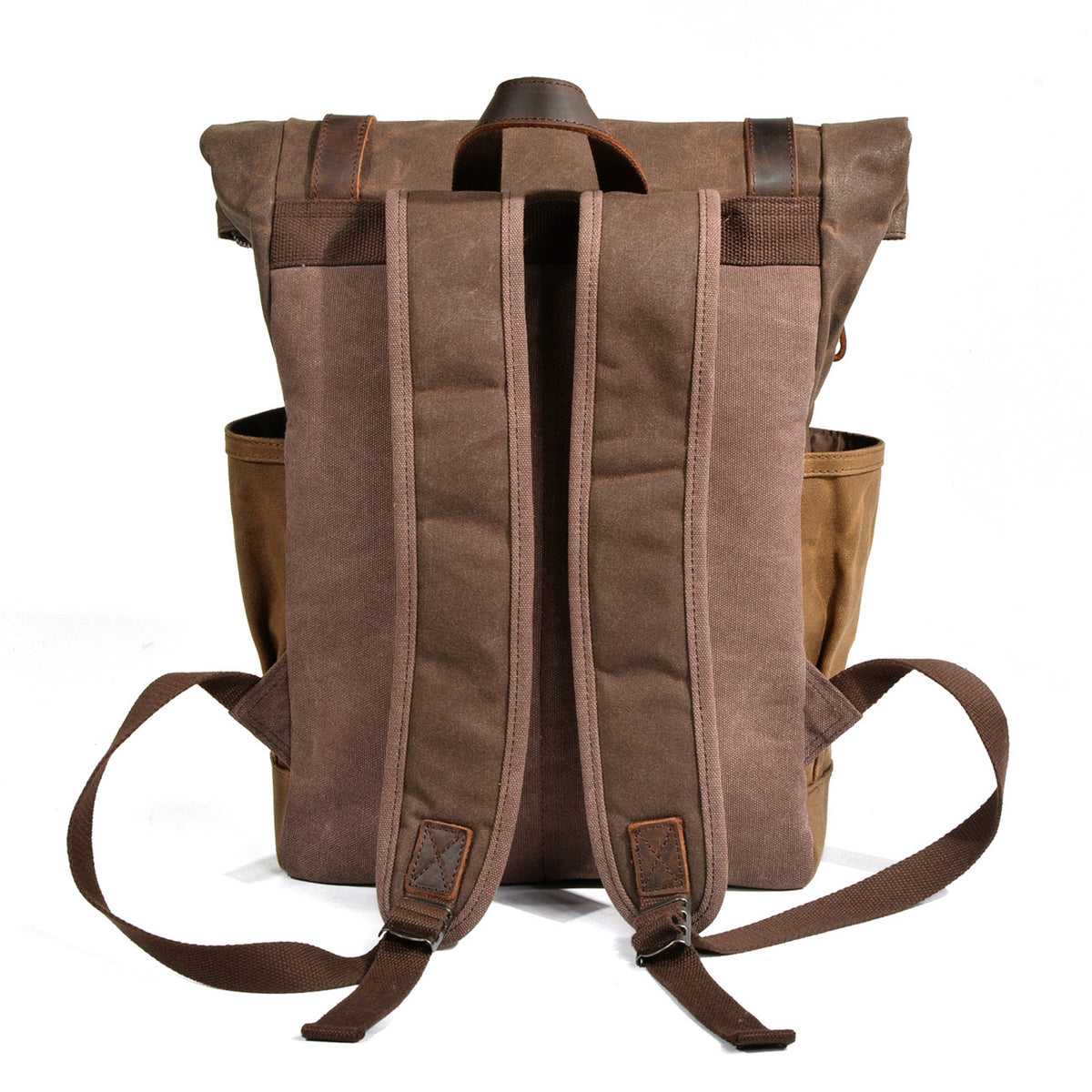 Men's Wax Canvas Backpack - Large Capacity Outdoor Hiking & Travel Bag