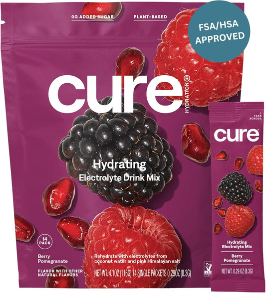 Oral Electrolyte Solution Cure® Berry Pomegranate 8.3 Gram Electrolyte