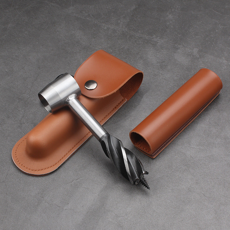 Outdoor Survival Wood Drill Tool - Stainless Steel Birch Water Intake Drill Set