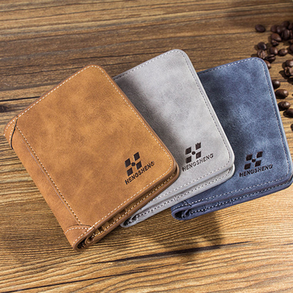 Men's Luxury Soft Leather Bifold Wallet - Credit Card Holder