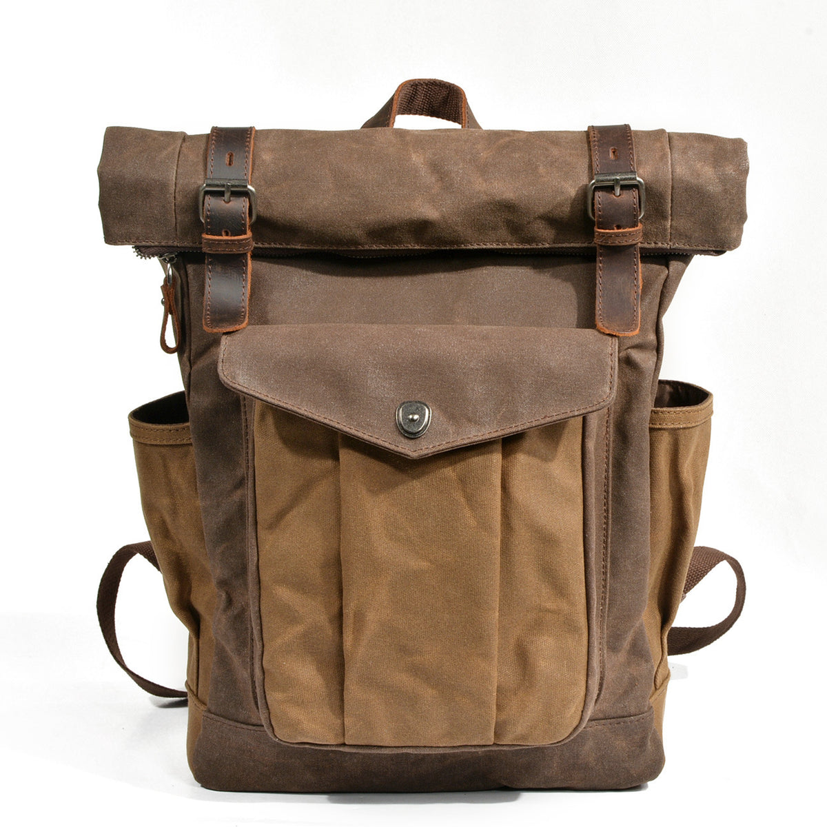 Men's Wax Canvas Backpack - Large Capacity Outdoor Hiking & Travel Bag