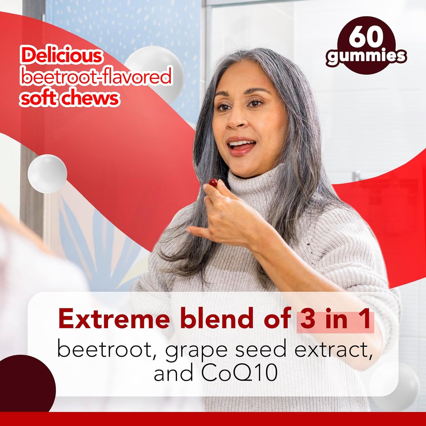 Beet Root Extreme Gummies with CoQ10, 60 Count