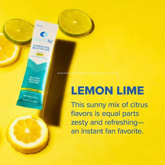Oral Electrolyte Solution Liquid I.V.® Hydration Multiplier® Lemon-Lime Flavor 0.56 oz. Electrolyte