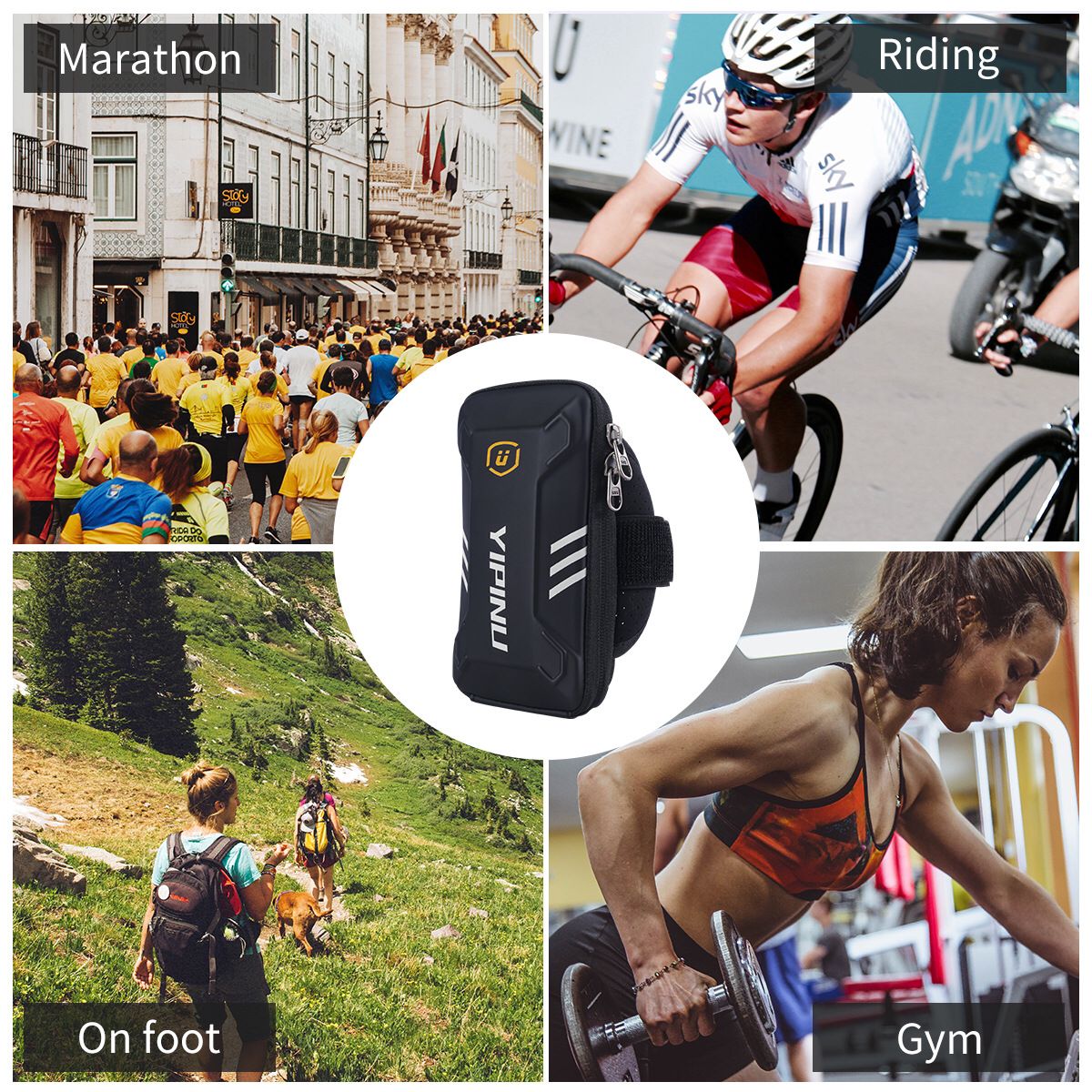 Outdoor Sports Running Bag Armband Case - Cell Phone & Wallet Fitness Pouch