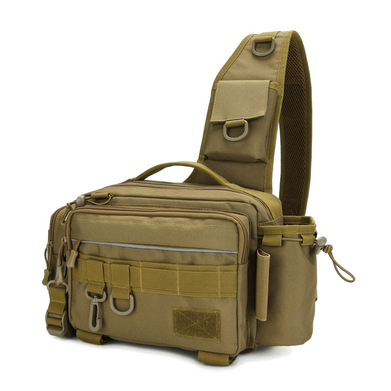 Multifunctional Fishing Tackle Bag X232G - Shoulder, Crossbody & Waist Pack
