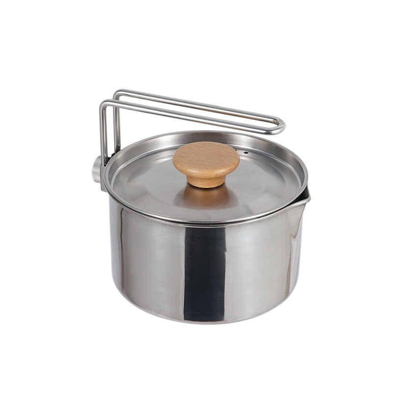 Outdoor 304 Stainless Steel Kettle - Portable Camping Coffee & Teapot