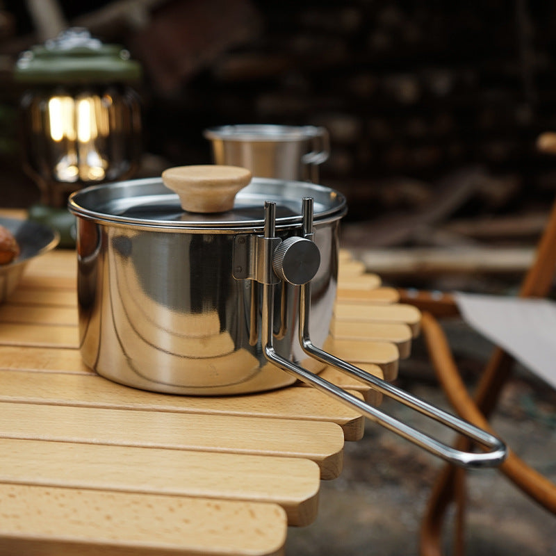 Outdoor 304 Stainless Steel Kettle - Portable Camping Coffee & Teapot