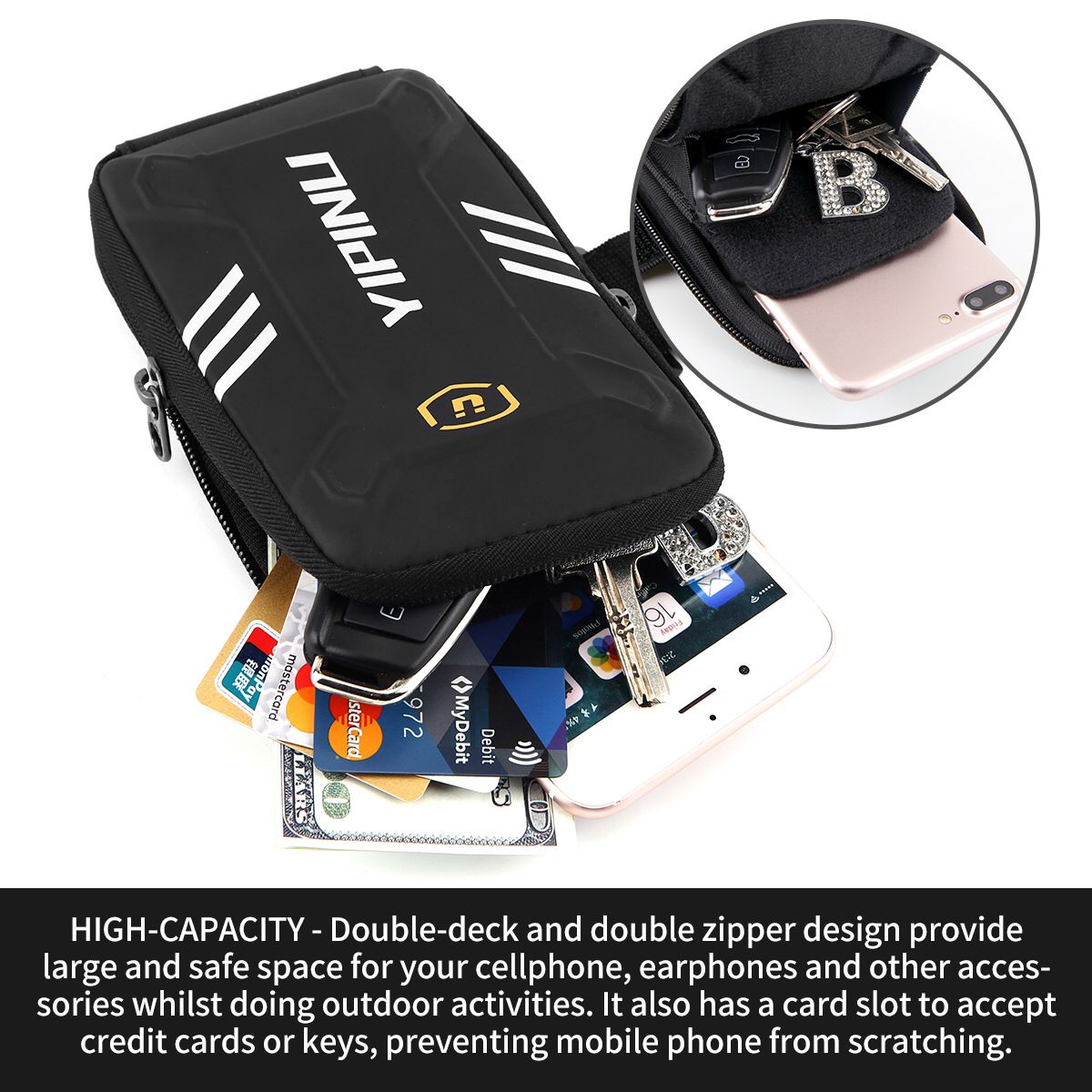 Outdoor Sports Running Bag Armband Case - Cell Phone & Wallet Fitness Pouch