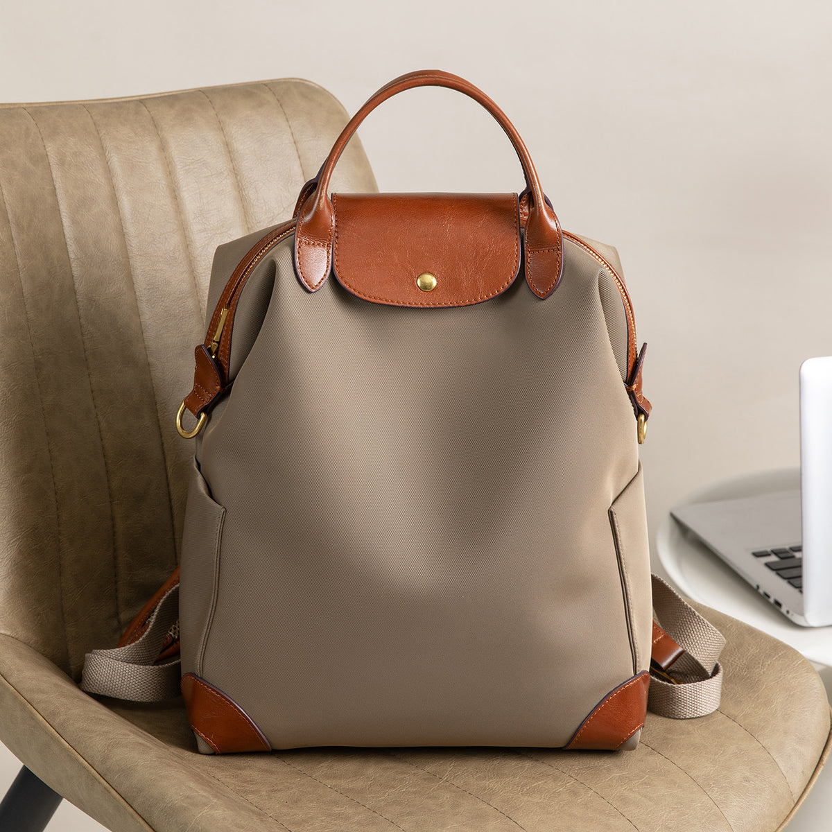 Stylish High-Quality Nylon Backpack - Large Capacity Travel & Commute Bag