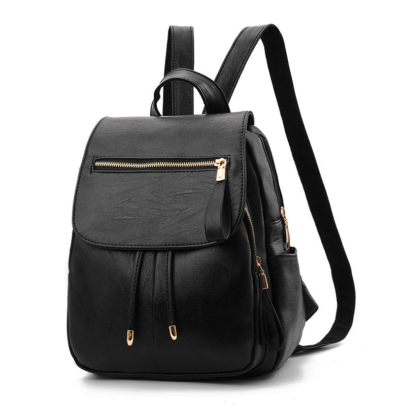 Soft Leather Backpack Travel Bag - Stylish Everyday & Travel Carry