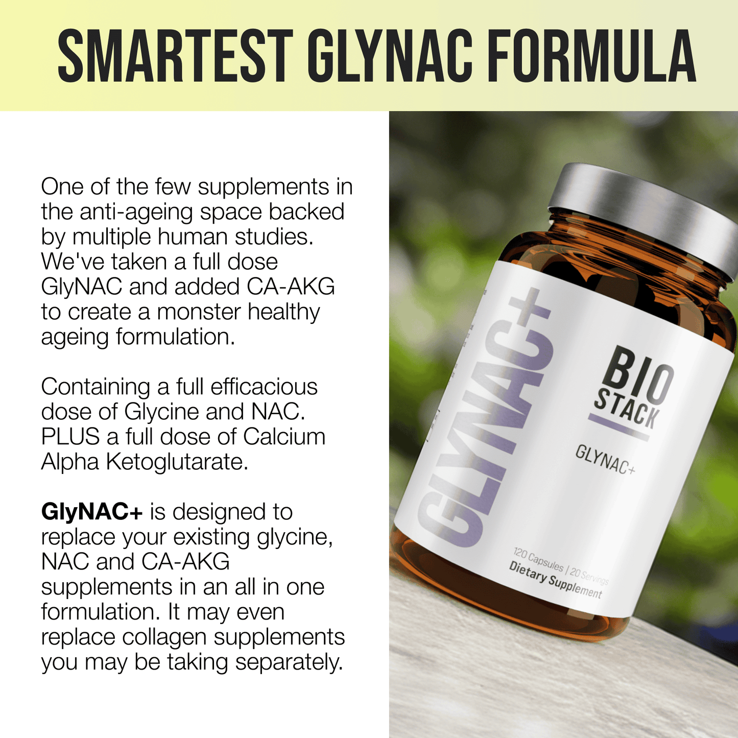 Bio Stack GlyNAC+ - Cellular Wellness & Healthy Aging Support